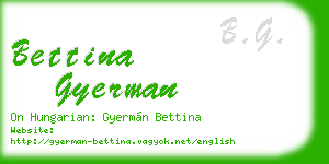 bettina gyerman business card